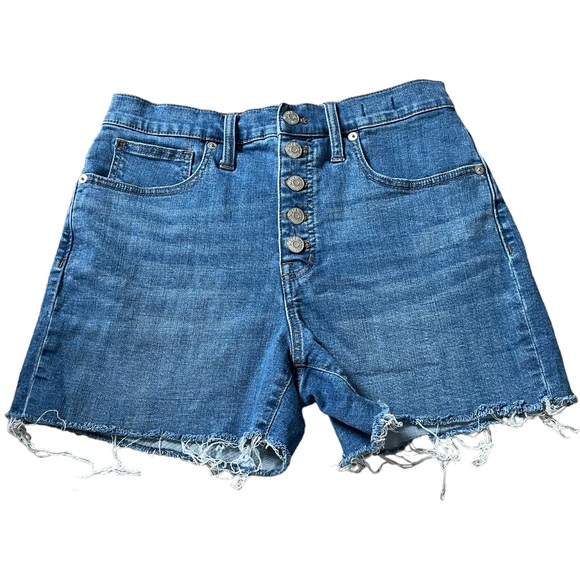 Madewell High-Rise Exposed Button Front Denim Shorts - Picture 7 of 7